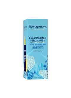 SpaScriptions Marine Moisture Sea Minerals Serum Mist Hydrating Face Mist Facial Spray with Hyaluronic Acid Hydrate and Soothe Skin Cruelty Free 2 oz