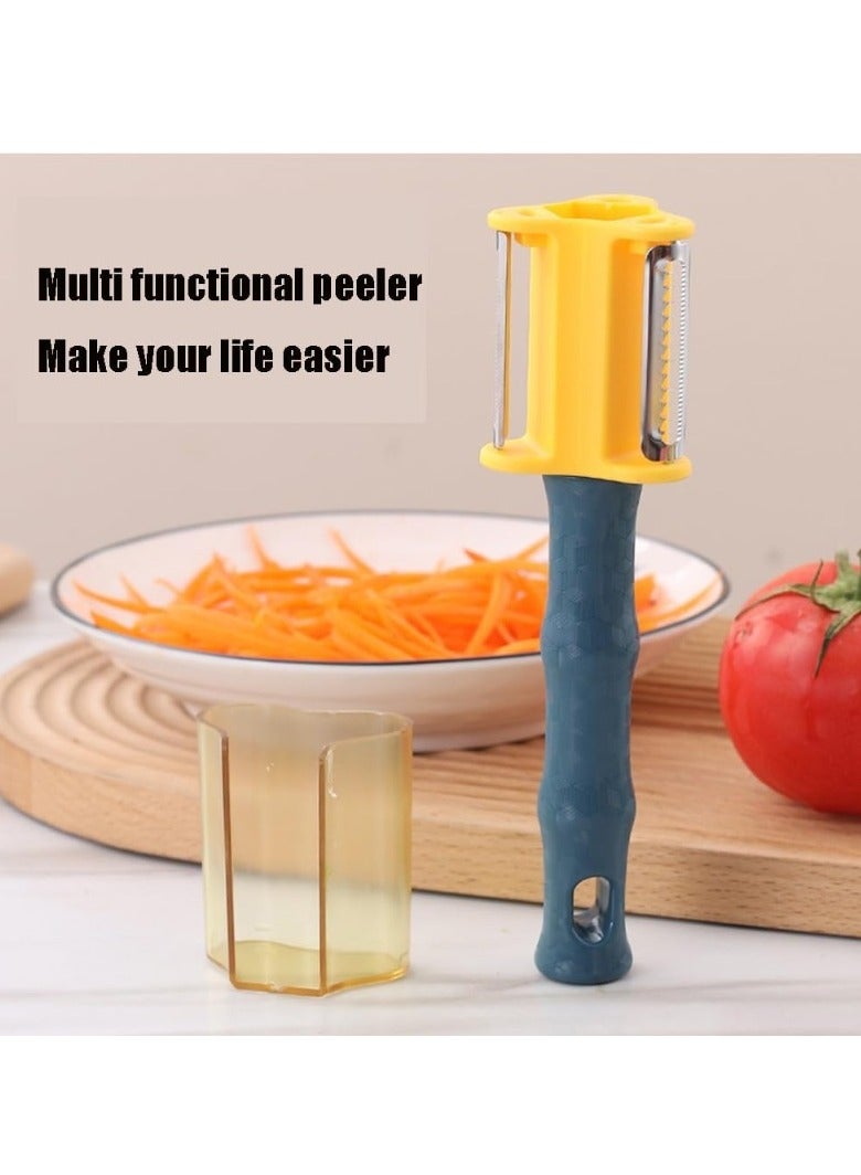 1Pc Vegetable Peeler Julienne Peeler, 3 in 1 Multi Potato Peelers for Kitchen, Veggie Fruit Peeler Slicer Shredder for Carrot Cumumber Apple  - Image 1