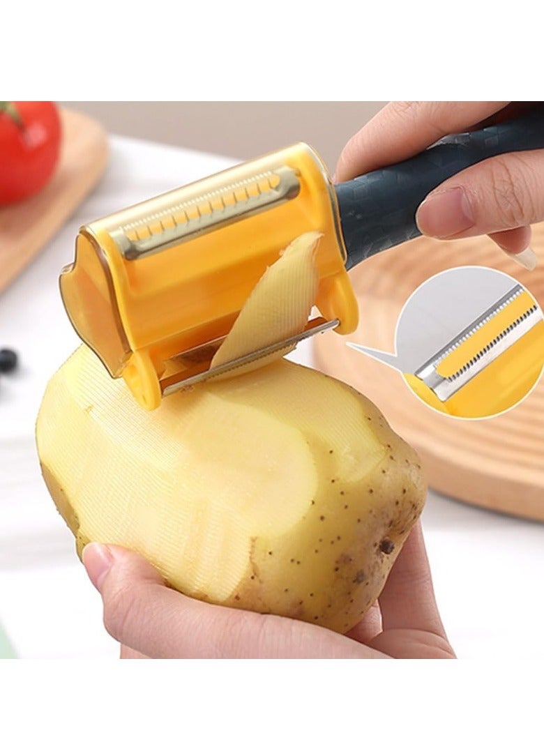 1Pc Vegetable Peeler Julienne Peeler, 3 in 1 Multi Potato Peelers for Kitchen, Veggie Fruit Peeler Slicer Shredder for Carrot Cumumber Apple  - Image 2