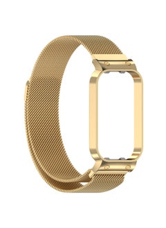 Suitable For Redmi Band 2m Lan Strap Redmi Smart Band2 Metal Steel Strap-Color:Gold (milanese Belt)