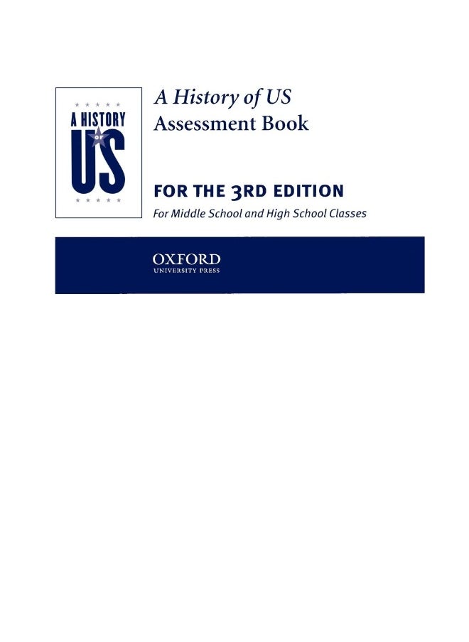 A History of US: Assessment Book: Books 1-10 