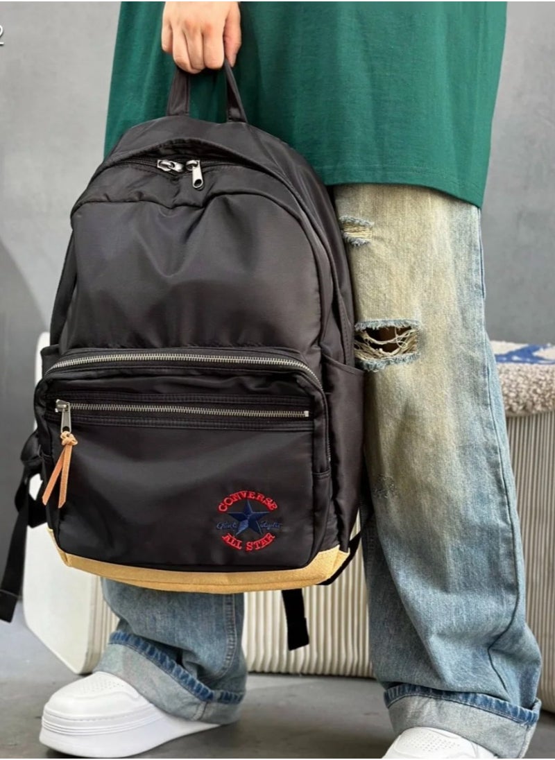 CONVERSE حقائب مدرسية كلاسيكية GO 2 لموسم العودة إلى المدرسة أساسيات حقيبة مدرسية جديدة حقيبة ظهر للسفر  - Image 3