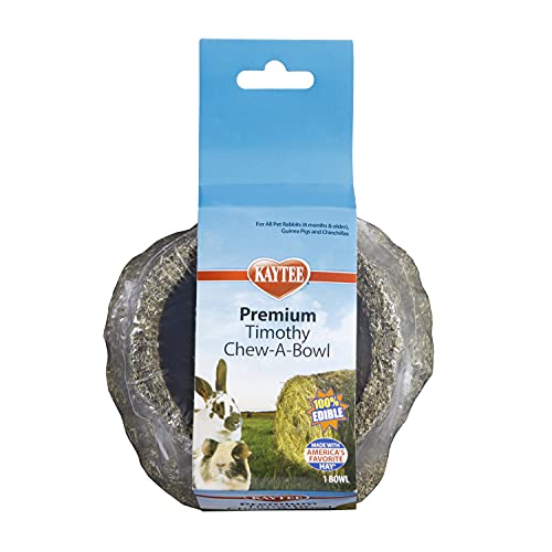 Kaytee Premium Timothy Hay Chew-A-Bowl for Rabbits, Guinea Pigs, and Chinchillas - Image 4