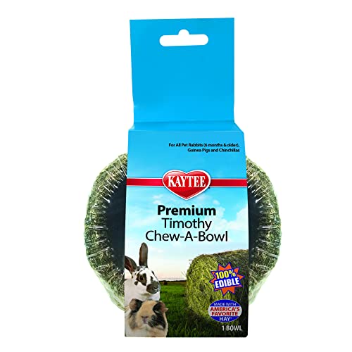 Kaytee Premium Timothy Hay Chew-A-Bowl for Rabbits, Guinea Pigs, and Chinchillas - Image 1