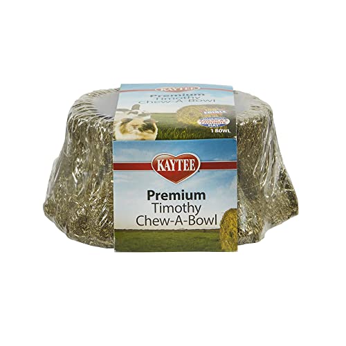 Kaytee Premium Timothy Hay Chew-A-Bowl for Rabbits, Guinea Pigs, and Chinchillas - Image 2