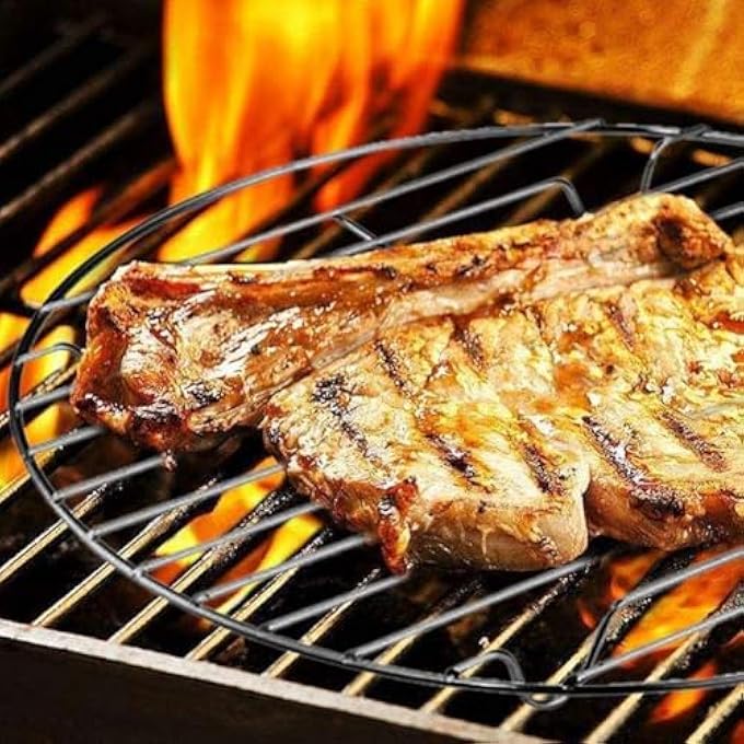 Nature Blaze Stainless Steel Round Roti Grill Papad GrillRoti Jali Chapathi Grill With Steel Handle Dia9 Inches - Image 5