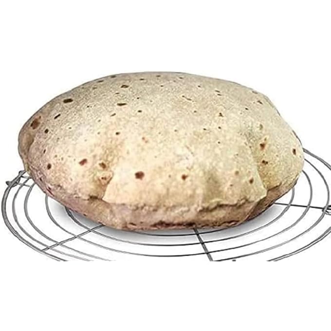 Nature Blaze Stainless Steel Round Roti Grill Papad GrillRoti Jali Chapathi Grill With Steel Handle Dia9 Inches - Image 3