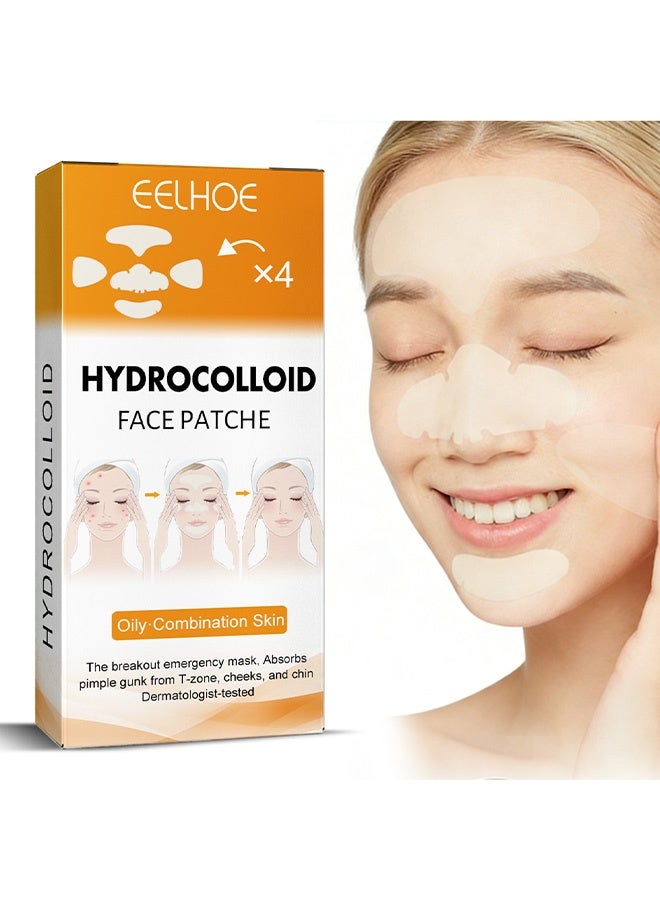 EELHOE Hydrocolloid Face Patche，Large Zit Treatment for Face All Skin Types Pore Cleansing Strips for Nose Chin Forehead Cheeks - Image 1