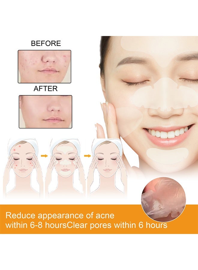 EELHOE Hydrocolloid Face Patche，Large Zit Treatment for Face All Skin Types Pore Cleansing Strips for Nose Chin Forehead Cheeks - Image 3