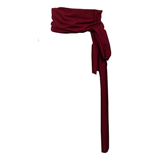 COSFLY Men Pirate Medieval Renaissance Large Sash Halloween Costume Waist Sash Belt Accessory (Aubergine) - Image 1