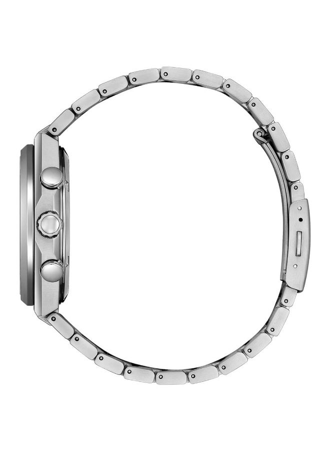 سيتيزن CA4610-85L Men's Watch, Eco-Drive Chronograph Blue Dial 42.5mm Case 100M WR Stainless Steel - Image 5