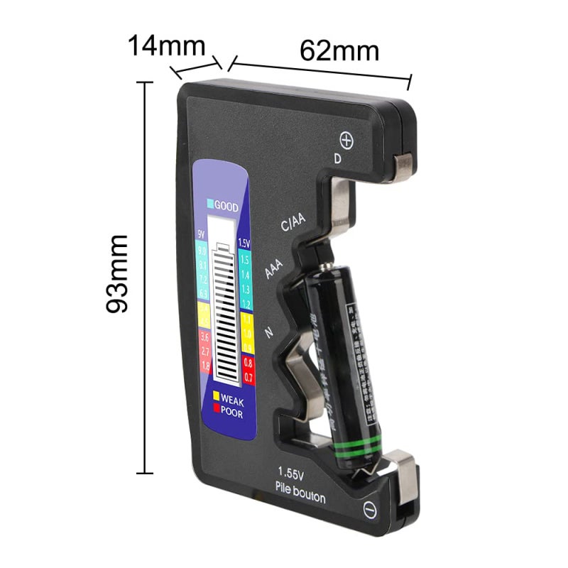 BT-886 Portable Battery Capacity Indicator Compact Size Lithium Battery Level Tester Digital Display Battery Voltage Meter Battery Volt Monitor Detector - Image 2