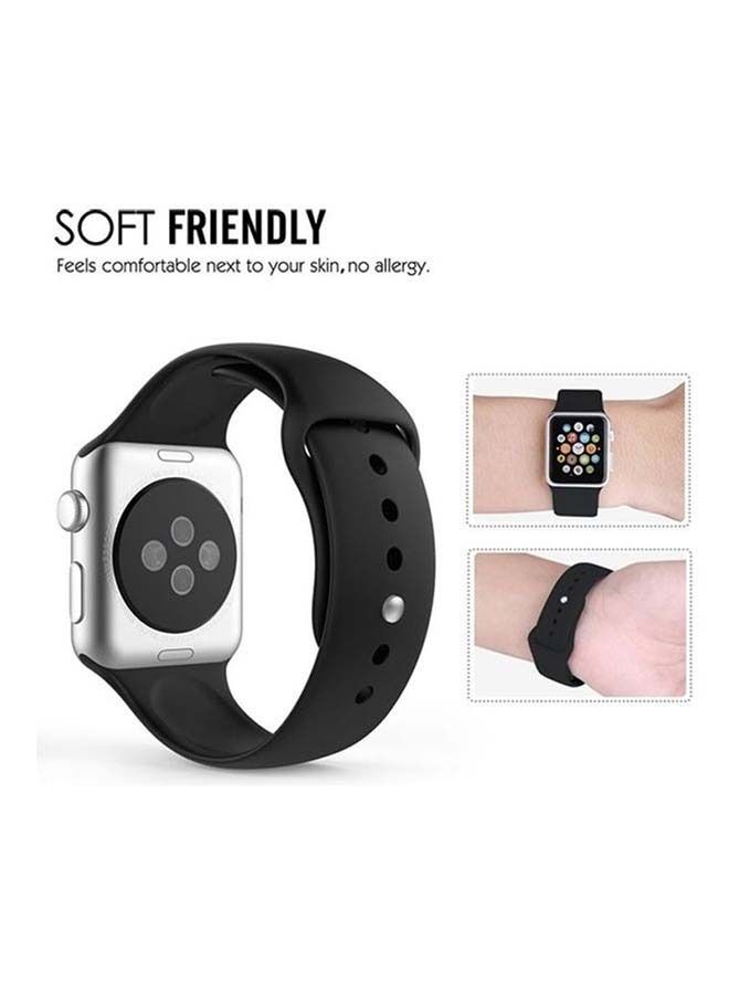 Replacement Strap Watchband For Apple Watch Series 5/6/7 42/44/45mm Black - Image 2