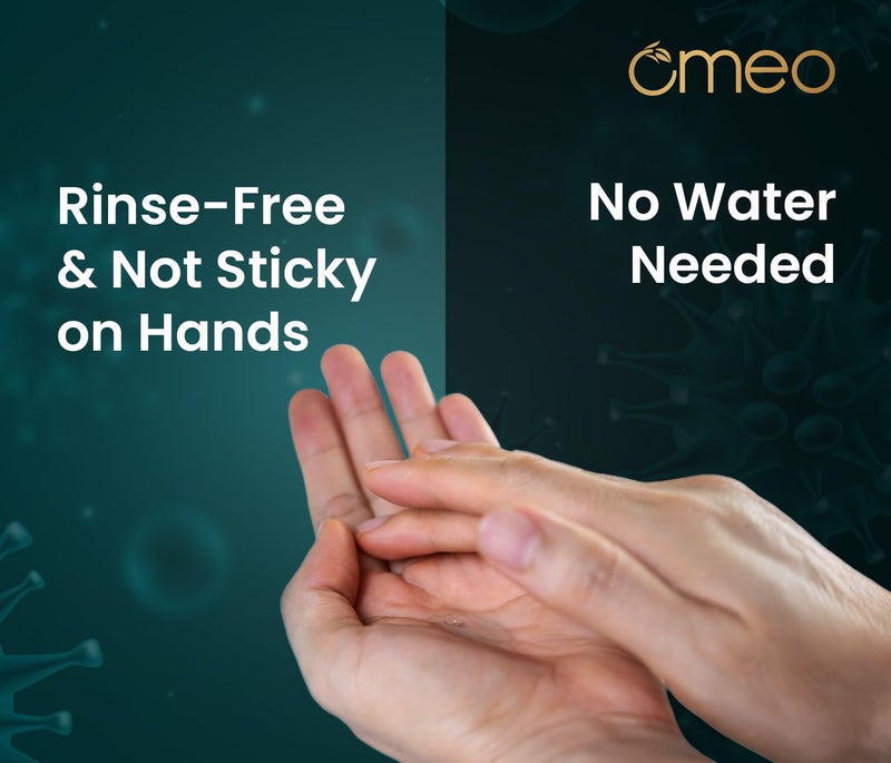 Omeo Handrub Liquid Hand Instant Sanitizer Pump 500ml, 70% Alcohol| Skin Friendly, Safe for Kids| 99.99% Germs Free Protection, Anti Bacterial| Advance Formula, Quick Dry - Image 3