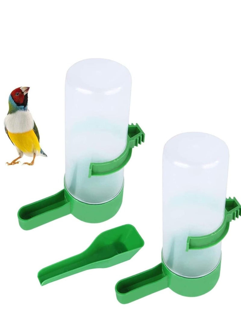 Bird Feeder Automatic Water Bottle Drinker Container Food Dispenser Pet Plastic Waterer Clip for Parrots Hanging in Cage Budgie Cockatiel