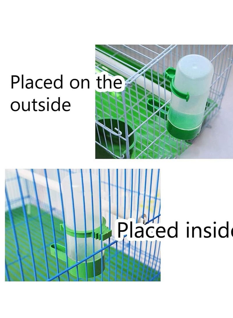 Bird Feeder Automatic Water Bottle Drinker Container Food Dispenser Pet Plastic Waterer Clip for Parrots Hanging in Cage Budgie Cockatiel