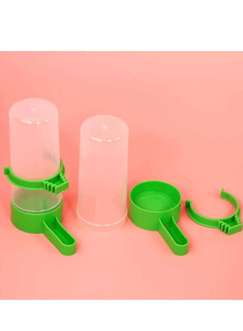 Bird Feeder Automatic Water Bottle Drinker Container Food Dispenser Pet Plastic Waterer Clip for Parrots Hanging in Cage Budgie Cockatiel