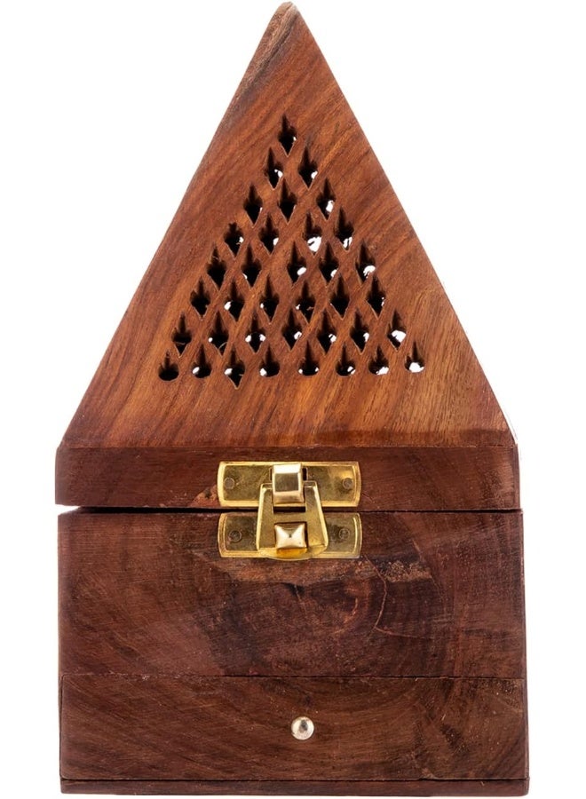 AKDC Wooden Incense Burner 10Cm X 10Cm X 19Cm - Image 3