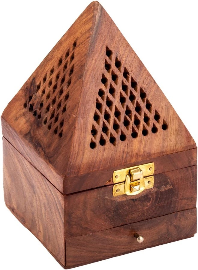 AKDC Wooden Incense Burner 10Cm X 10Cm X 19Cm - Image 5