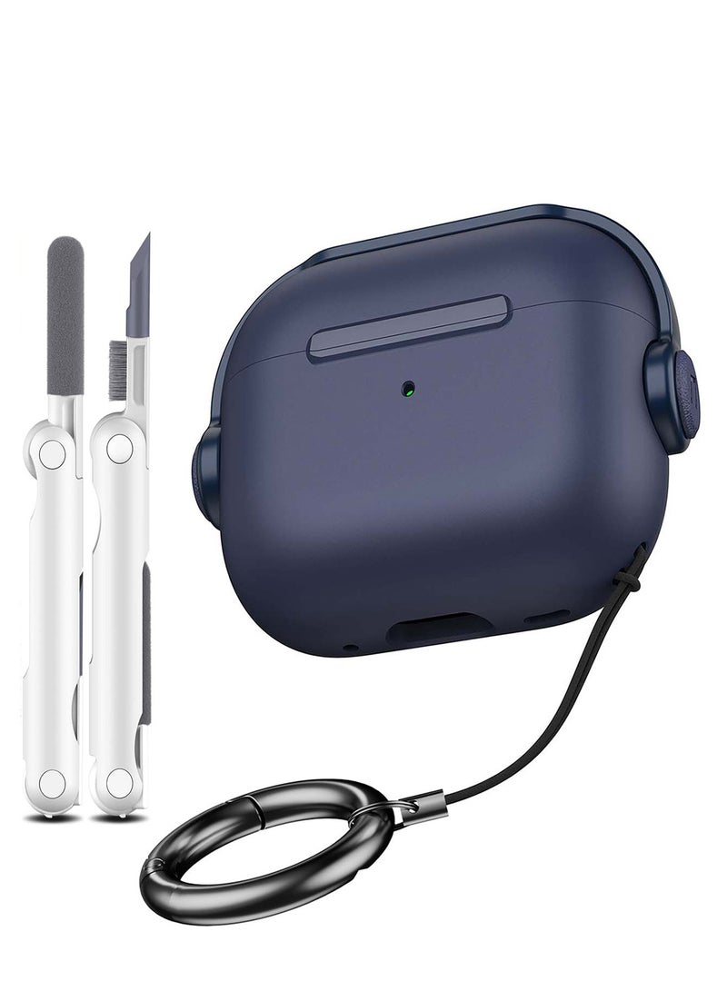 ANYOGRO AirPods 4 Case Cover for Women Men, Unique Musician Headset Design, PC Material Protective Case with Cleaner Kit and Keychain Compatible with Airpods 4th Generation 2024 Blue - Image 1