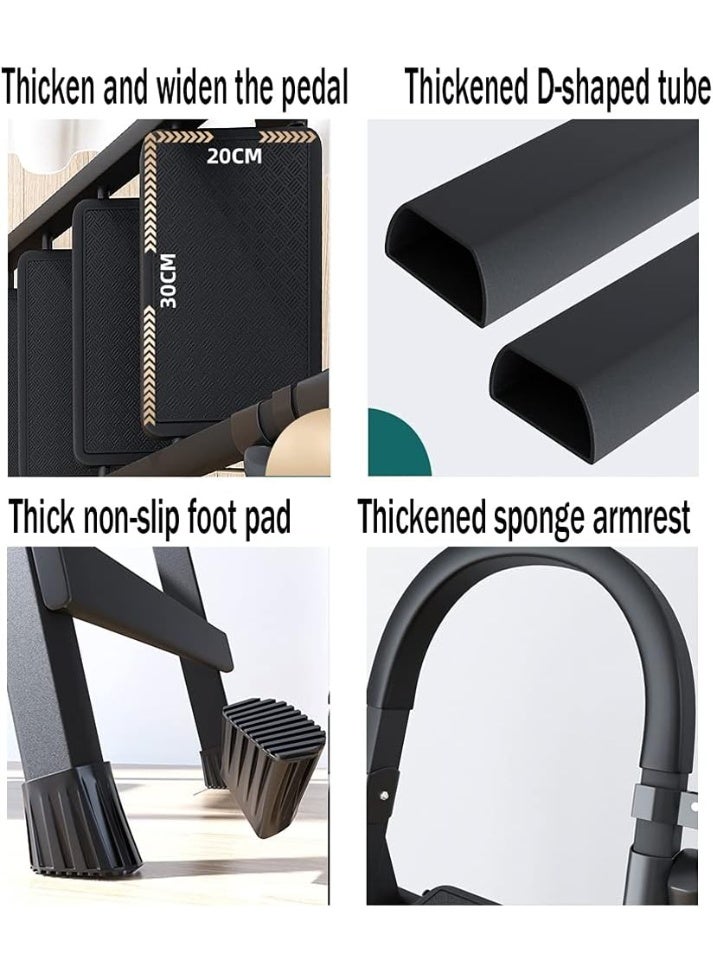 SUNRISE Folding 8 Step Ladder, Step Stool, Portable, Lightweight, Anti Slip Pedal, Handrail For Home Kitchen Office - Image 4