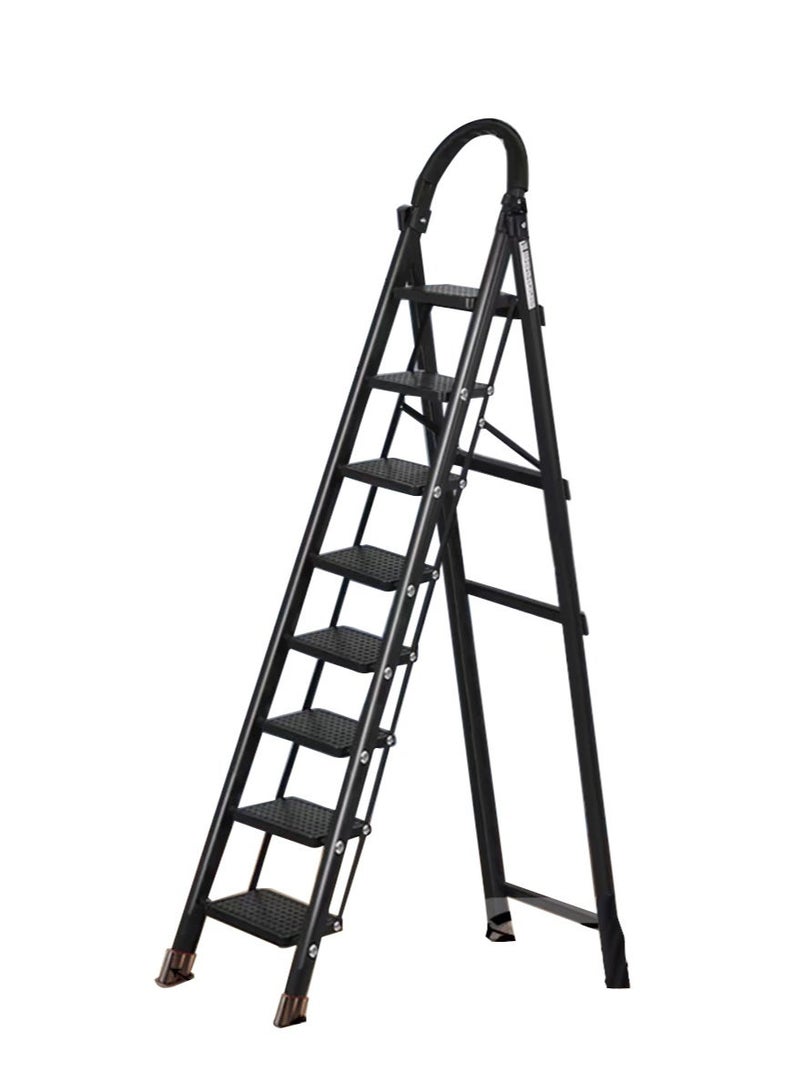 SUNRISE Folding 8 Step Ladder, Step Stool, Portable, Lightweight, Anti Slip Pedal, Handrail For Home Kitchen Office - Image 1