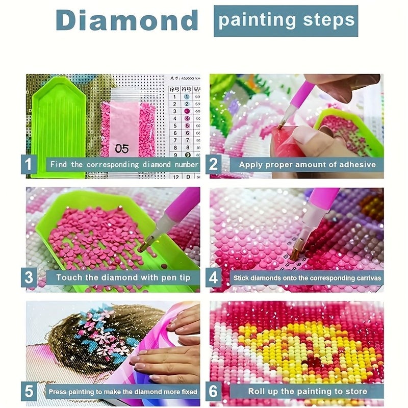 5D Diamond Painting Kit Baby Penguin Canvas 70x70cm Round Drills DIY Wall Decor - Image 3