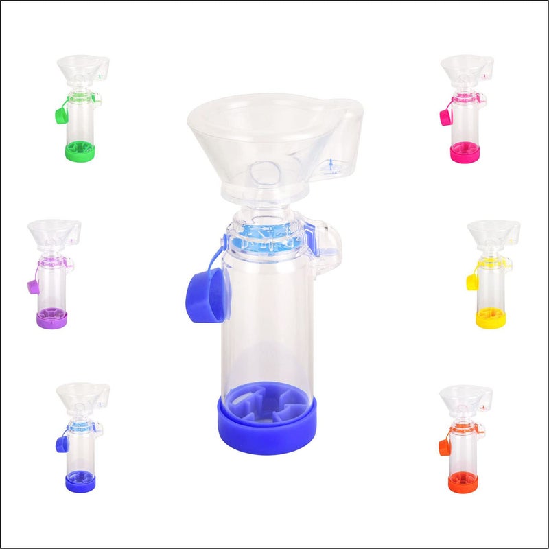 SAWOZU Inhaler Spacer for Kids and Adults Soft Fit Mask Portable and Lightweight Suitable for Home and Travel Nessi OTC Spacer BlueKids