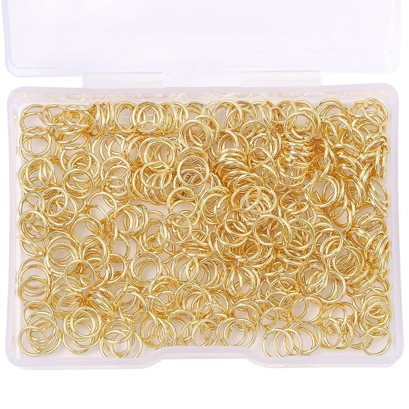 BEADIA 14K Gold Plated Jump Rings Non Tarnish 6mm 400pcs for Jewelry Making Findings - Image 5