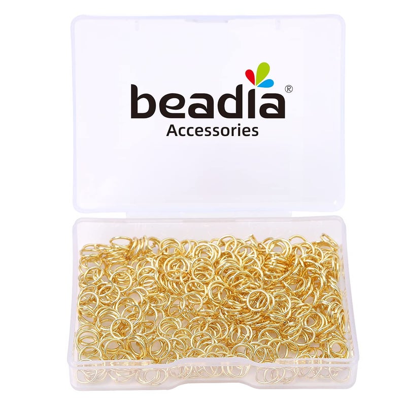 BEADIA 14K Gold Plated Jump Rings Non Tarnish 6mm 400pcs for Jewelry Making Findings - Image 4