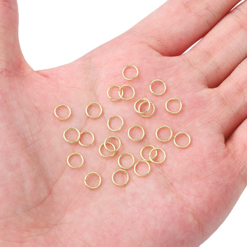 BEADIA 14K Gold Plated Jump Rings Non Tarnish 6mm 400pcs for Jewelry Making Findings - Image 3