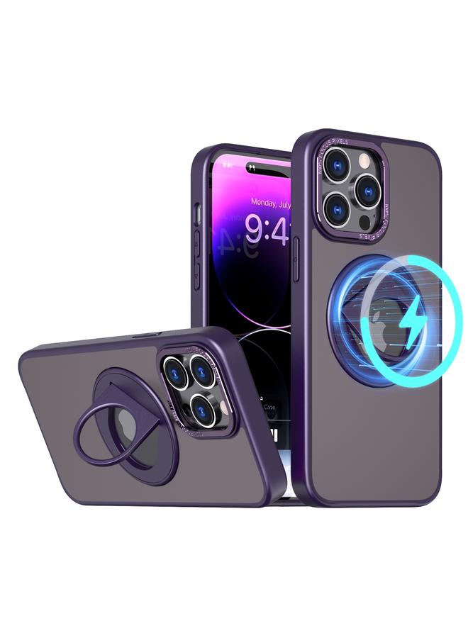 S-TOP Case For iPhone 13 Pro Rotating Ring Magnetic Holder Phone Case - Image 2