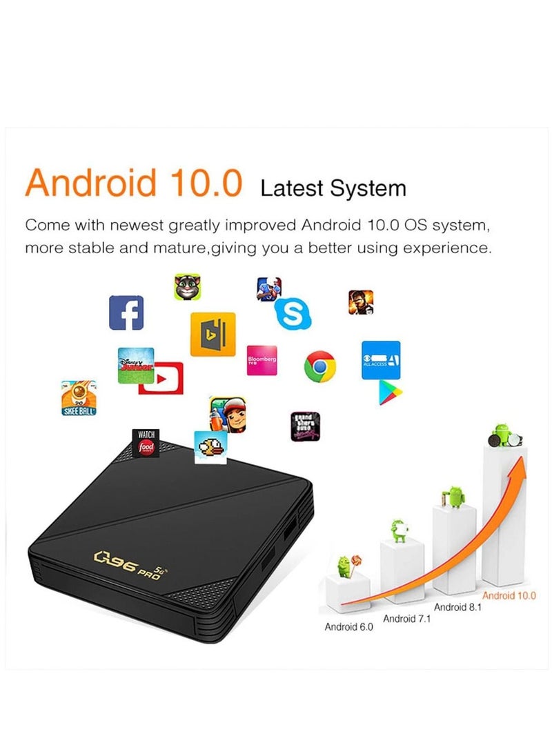 Generic - Q96 PRO Android TV Box 10.0 8GB 128GB Smart TV Box Android Box 905L2 Ultra HD 1080P 4K HDR WiFi 2.4GHz 5.8GHz Bluetooth 4.1 Set Top Box - Image 1