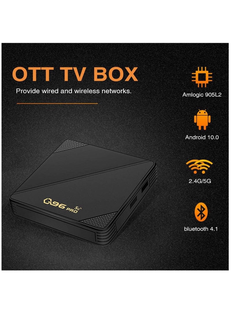 Generic - Q96 PRO Android TV Box 10.0 8GB 128GB Smart TV Box Android Box 905L2 Ultra HD 1080P 4K HDR WiFi 2.4GHz 5.8GHz Bluetooth 4.1 Set Top Box - Image 1