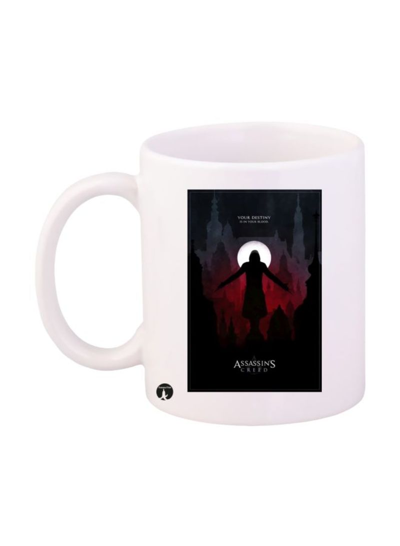Assassin's Creed Printed Mug White/Black/Red Standard Size