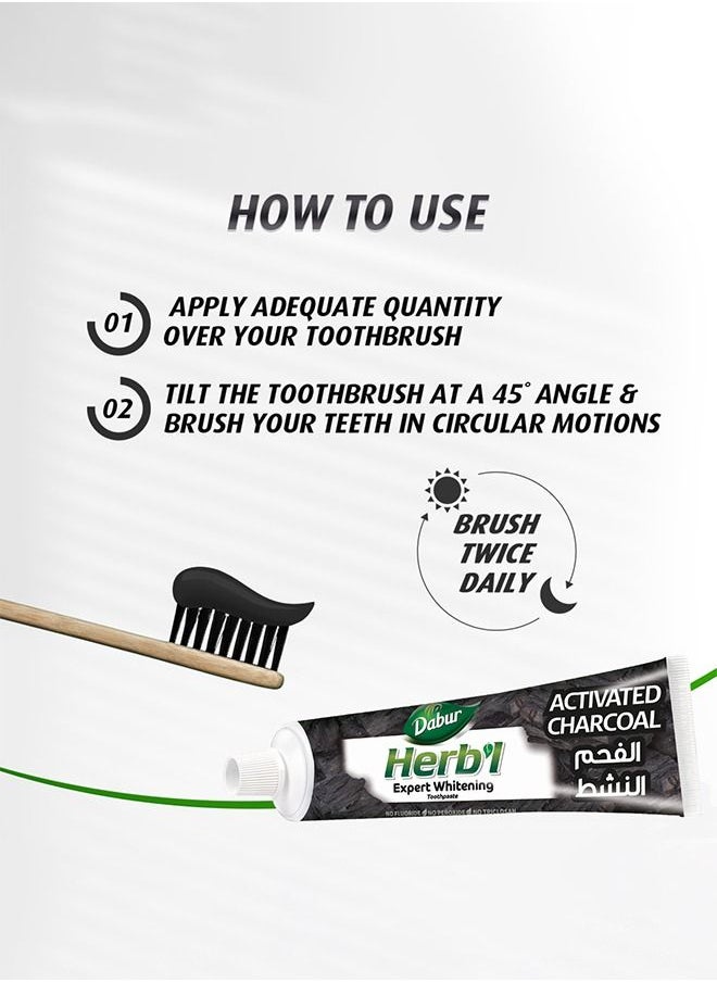 Dabur - Dabur Herbal Activated Charcoal Toothpaste - Mini Travel Size Toothpaste,20g - Image 1