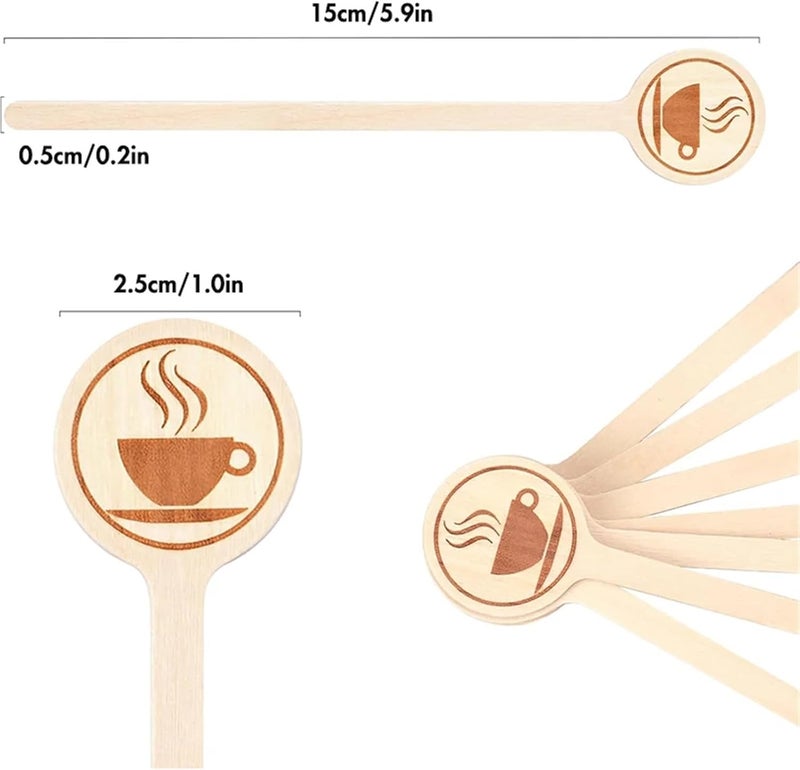 Versatile 300/500 Pcs 5.9-Inch Wooden Coffee Stirrers – Disposable Round-End Sticks For Cocktails & Milk Tea(500pcs) - Image 2