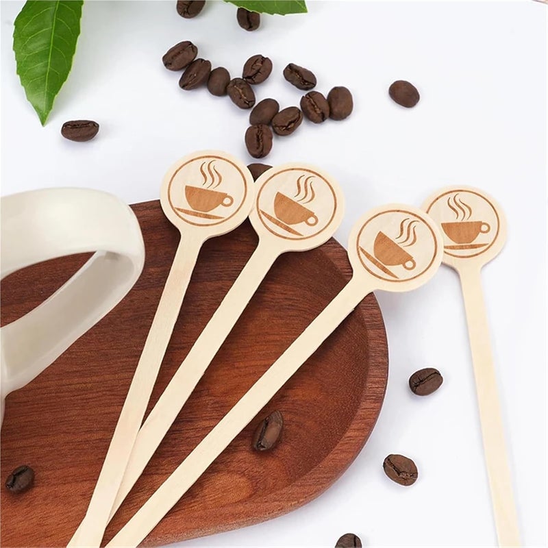 Versatile 300/500 Pcs 5.9-Inch Wooden Coffee Stirrers – Disposable Round-End Sticks For Cocktails & Milk Tea(500pcs) - Image 3