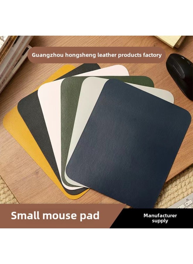 Generic - Custom Leather Mouse Pad Non-slip Gaming Office Laptop Small Square Mouse Pad Pattern Printed LOGO-Color:Other (pattern Size Color)-Pattern:Light Brown - Image 1