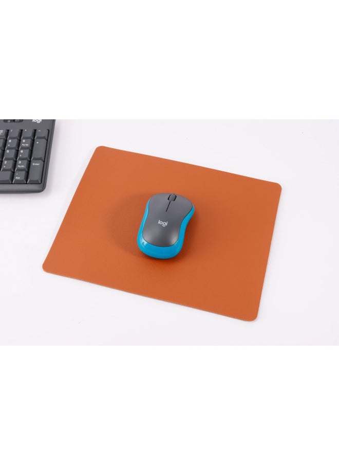 Generic - Custom Leather Mouse Pad Non-slip Gaming Office Laptop Small Square Mouse Pad Pattern Printed LOGO-Color:Other (pattern Size Color)-Pattern:Light Brown - Image 1