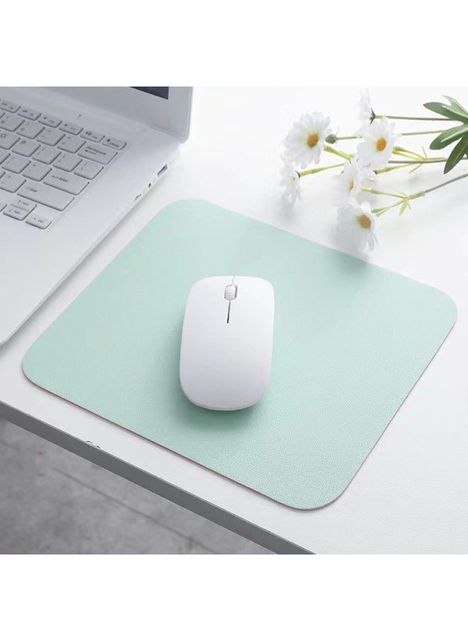 Generic - Custom Leather Mouse Pad Non-slip Gaming Office Laptop Small Square Mouse Pad Pattern Printed LOGO-Color:Other (pattern Size Color)-Pattern:Light Brown - Image 1