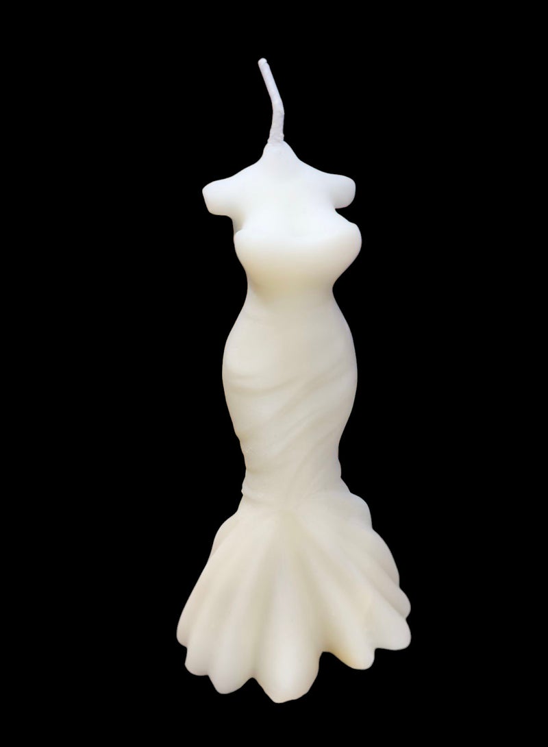 Candle Scented Candle in Bridal Dress Shape White 15cm  - Image 2