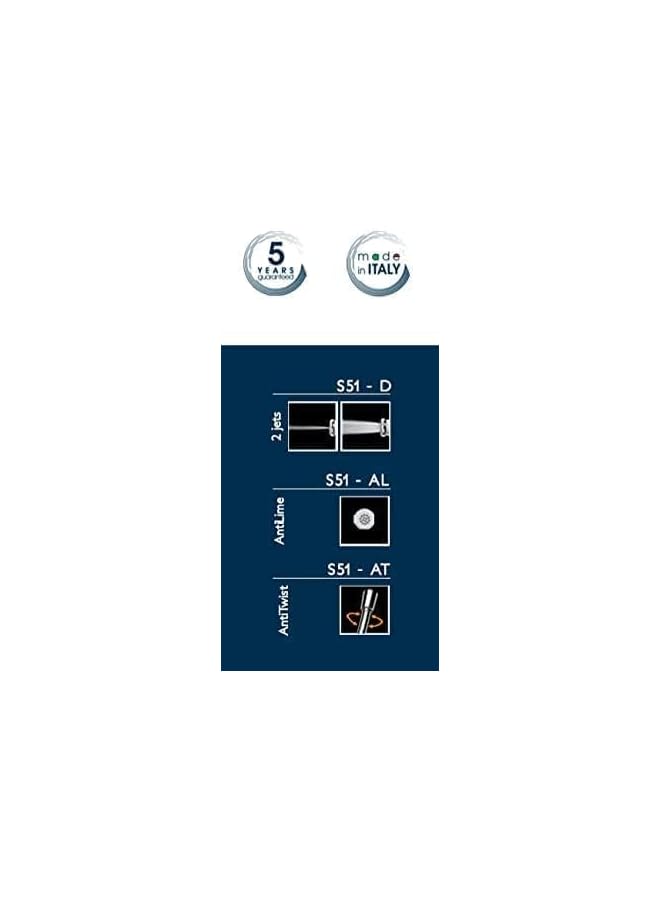 The Bros Brass Chromed Hand Shower With S.Steel Double Graff Flexible Hose 120 Cm - Image 2