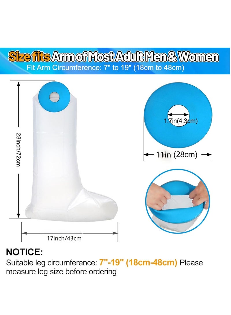 DUNISO Waterproof Kids Cast Cover Long Leg For Shower, Child Wound Barrier Bandage Protector For Bath, Watertight Cast Bag For Foot Ankle Orthopedic Boot, Keep Casts Bandage Dry  - Image 2