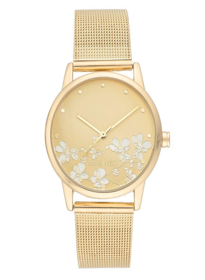NINE WEST Women's Bracelet Watch, Gold - Image 1