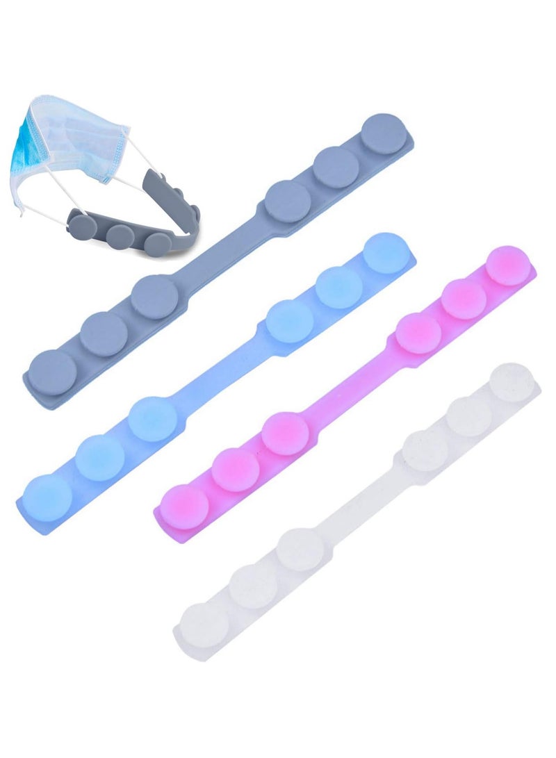 4 Pcs Anti-Tightening Mask Strap Extender Mask Holder Hook Ear Strap Adjustable Mask Fixing Buckle Relieve Pressure and Pain - Image 1