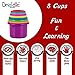 Driddle Colorful Stacking Nesting Cups 8 Cups Fun Color Learning Toy Great Bath Beach Toy for Baby Toddler Kids Preschool Game - Image 3