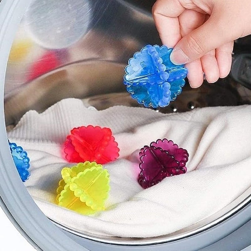 DAIDSUKE DAIDSUKE Pack Of 8 Washer Balls Reusable Tangle Free Eco Friendly Laundry Scrubbing Balls Solid Colorful Laundry Washing Balls Enhance Your Machine Cleaning Power Mix Color  - Image 5