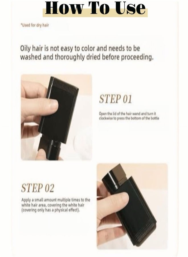Keli Hair Color Stick, Quick Root Touch Up Comb for Gray Hair Coverage, Instant 2 in 1 Dye Comb, Portable Travel Friendly, Waterproof and Sweatproof concealer for Men & Women (Natural Black, 20gm) - Image 2