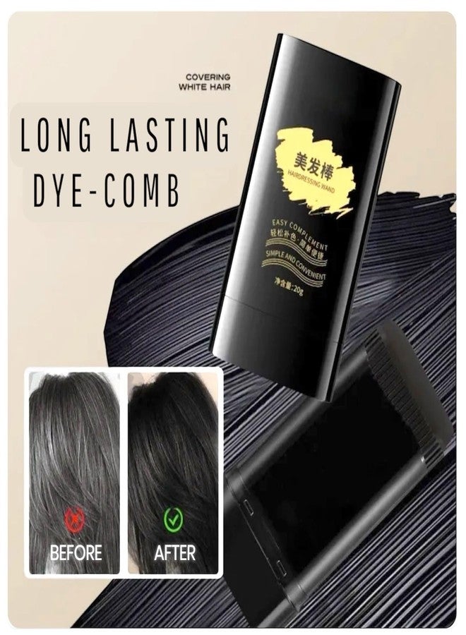 Keli Hair Color Stick, Quick Root Touch Up Comb for Gray Hair Coverage, Instant 2 in 1 Dye Comb, Portable Travel Friendly, Waterproof and Sweatproof concealer for Men & Women (Natural Black, 20gm) - Image 4